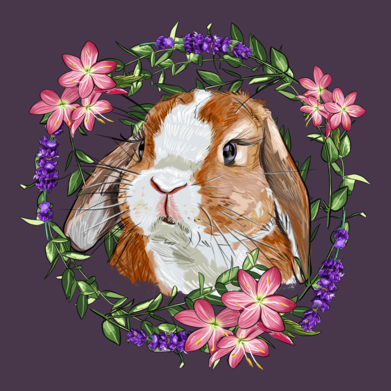 Bunny Face With Floral Wreath Heavyweight Hoodie by RanaPortraitStore | Teevron