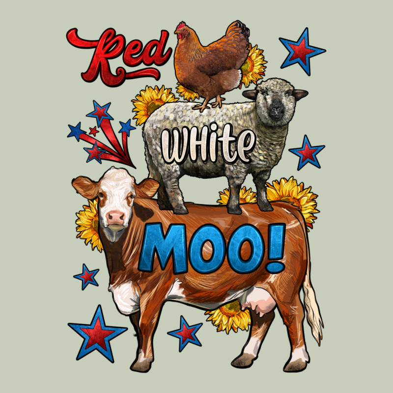 Red White Moo Farm Animals 4th Of July Classic Tee by LillyAllenDesigns | Teevron