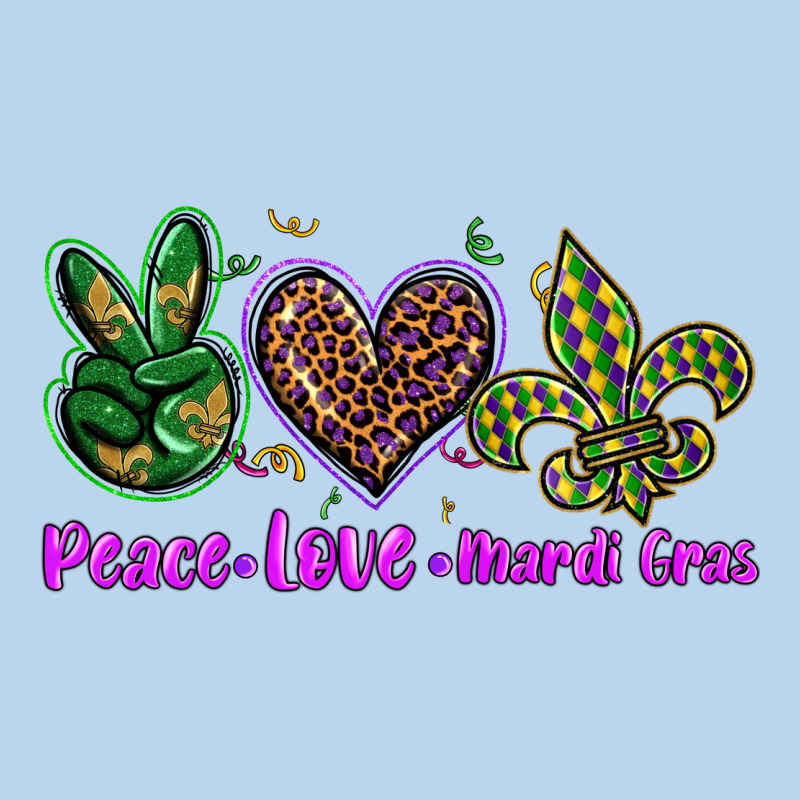 Peace Love Mardi Gras Classic Tee by BarkalooDesign | Teevron