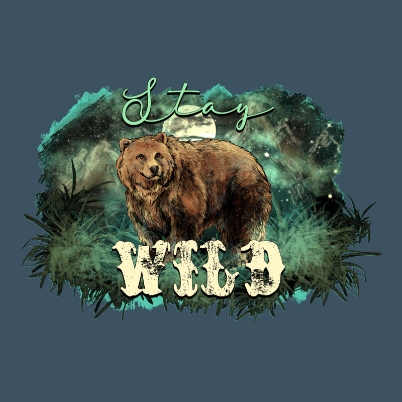 Stay Wild Night Grizzly Bear Urban Hoodie by HowdyJamesFarm | Teevron