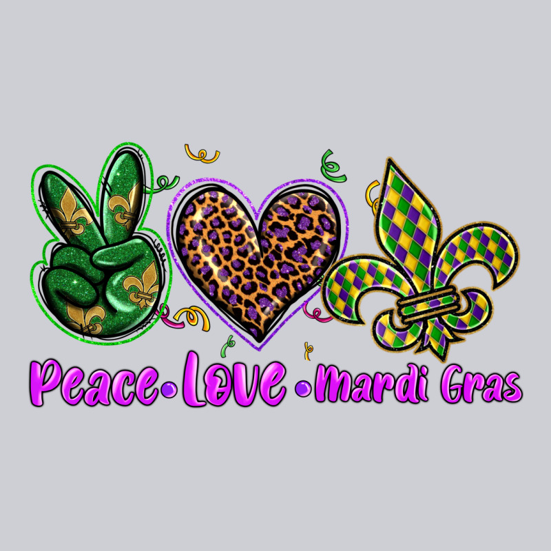 Peace Love Mardi Gras Classic Tee by BarkalooDesign | Teevron