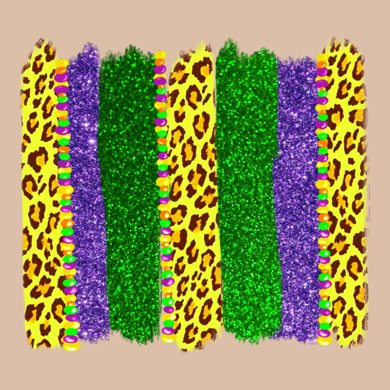 Mardi Gras Leopard Brushstrokes Urban Heavy Tee by AdoDesignShop | Teevron