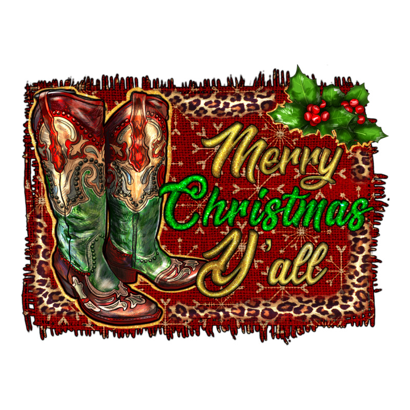 Merry Christmas Y'all Boots Premium Tee by RanaPortraitStore | Teevron
