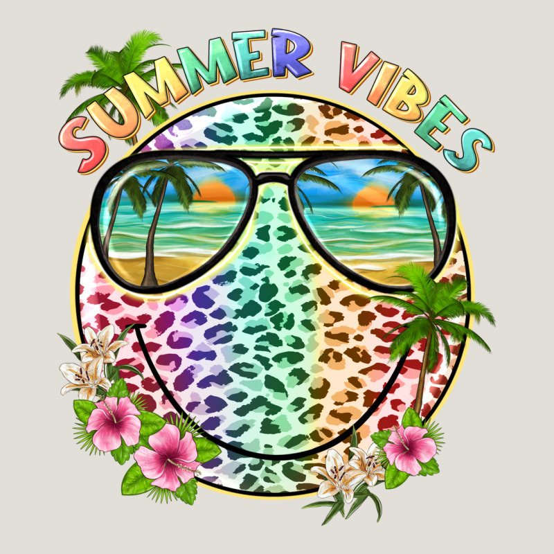 Summer Vibes With Smile Face And Leopard Heavy Core Tee by texasbilliewilder | Teevron