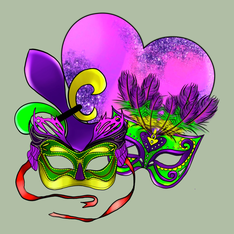 Mardi Gras Heart And Mask Urban Heavy Tee by AdoDesignShop | Teevron