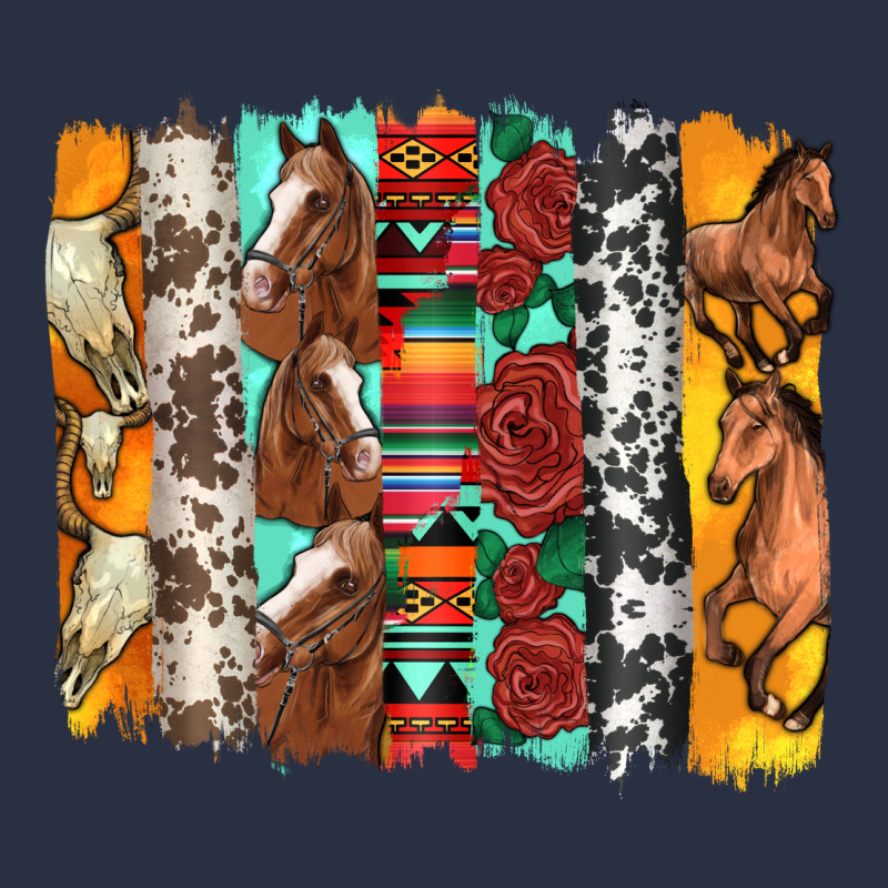 Western Horses Roses And Bullskulls Wıth Cowhide Amd Serape Brushstro Heavyweight Sweatshirt by Artiststas | Teevron