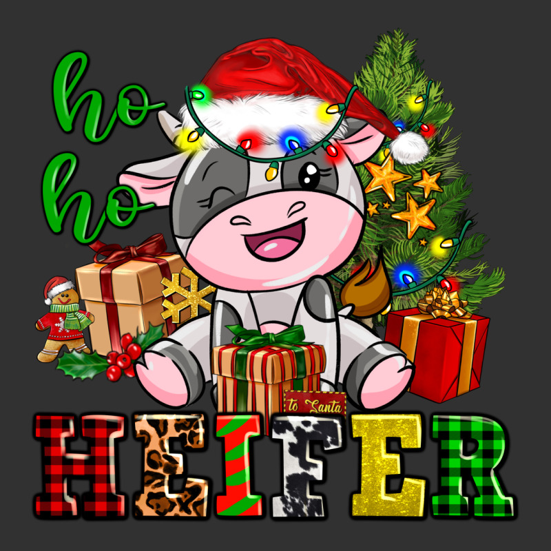 Ho Ho Heifer Little Cute Christmas Cow Urban Heavy Tee by AdoDesignShop | Teevron