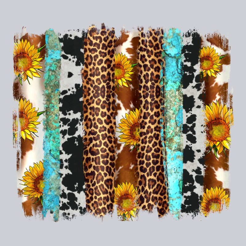 Western Cowhide Leopard Turquoise Brushstrokes Heavyweight Sweatshirt by Artiststas | Teevron