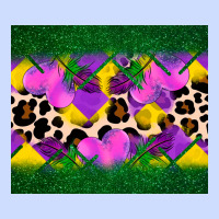 Mardi Gras Leopard And Heart Urban Heavy Tee | Teevron