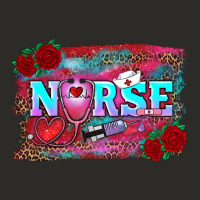 Valentine's Day Nurse With Leopard And Turquoise Background Heavy Core Tee | Teevron