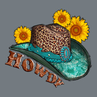 Howdy Leopard Tooled Leather Hat Heavyweight Sweatshirt | Teevron