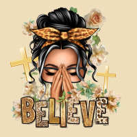 Gray Hair Believe Praying Caucasian Messy Bun Premium Hoodie | Teevron