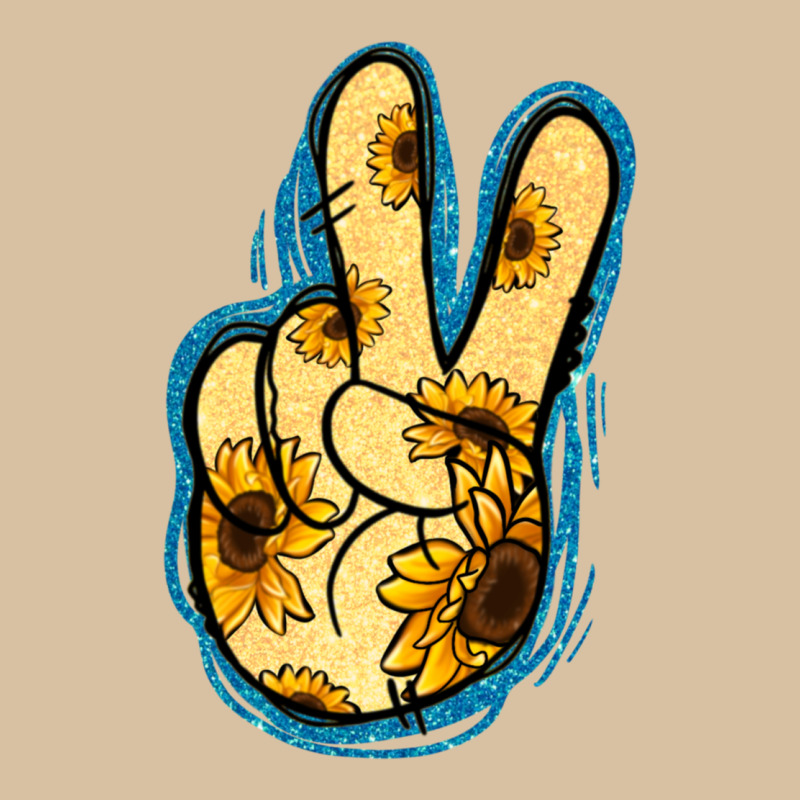 Yellow Glitter Sunflower Peace Sign Heavyweight Hoodie by Jasminsmagicworld | Teevron