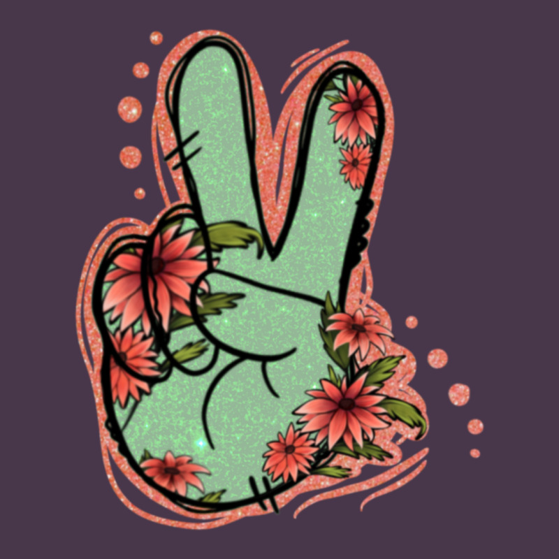Green Glitter Floral Peace Sign Heavyweight Hoodie by Jasminsmagicworld | Teevron