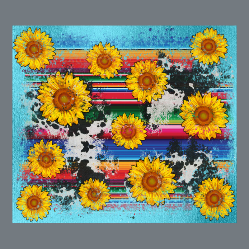 Serape Cowhide Sunflower Heavyweight Sweatshirt by AdoDesignShop | Teevron