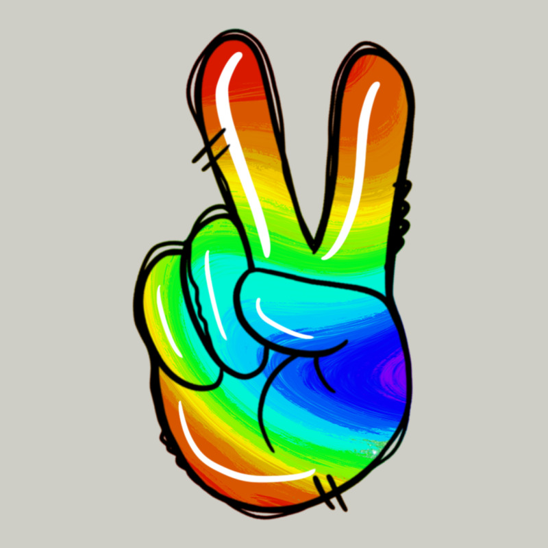 Rainbow Peace Sign Heavyweight Hoodie by Jasminsmagicworld | Teevron