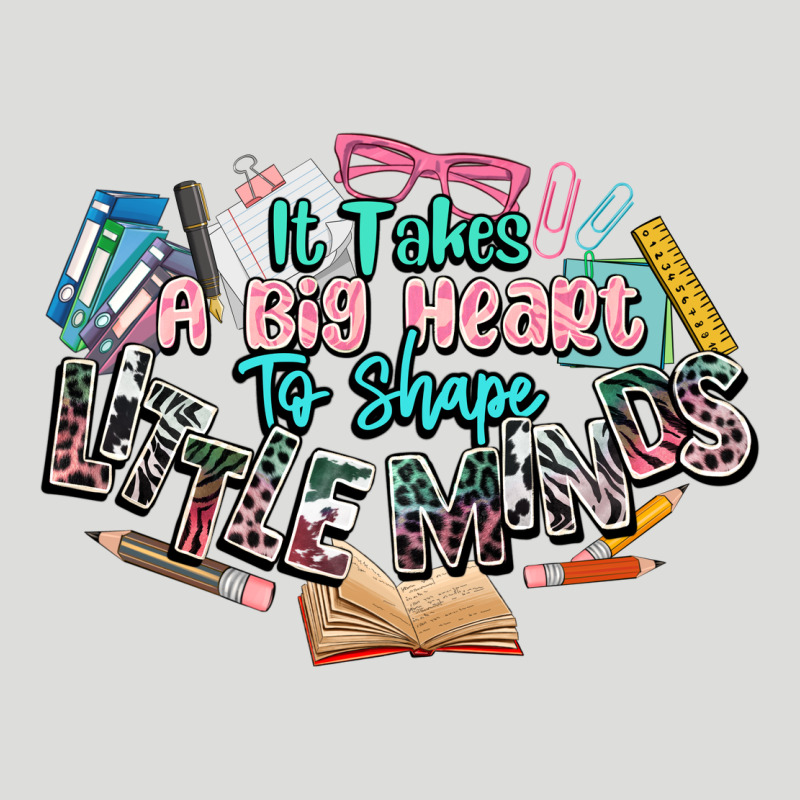 It Takes A Big Heart To Shape Little Mind Teacher Zipper Hoodie by NancyCooperArtShop | Teevron