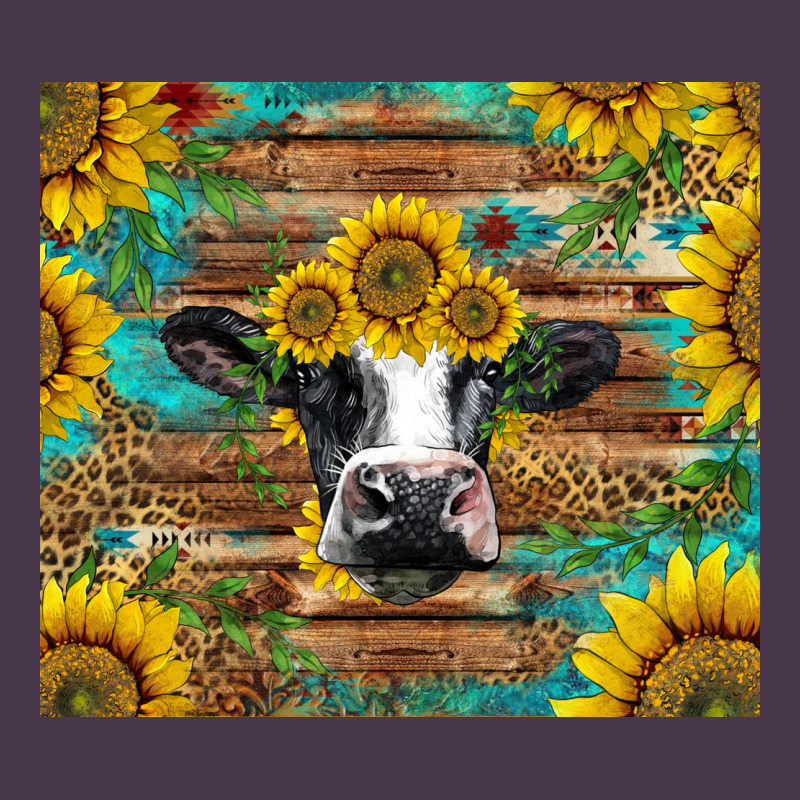 Holstein Cow With Sunflowers Heavyweight Hoodie by BarkalooDesign | Teevron