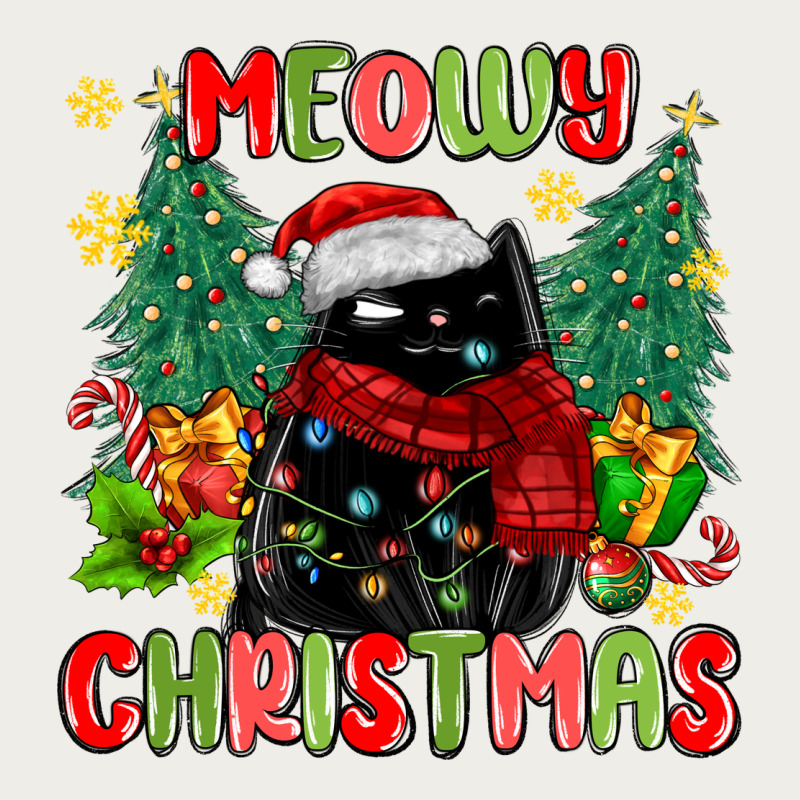 Meowy Christmas Black Cat Zipper Hoodie by MaliasSmallBusiness | Teevron