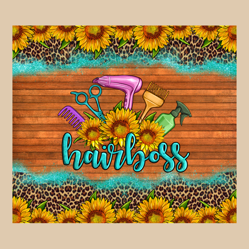 Hairboss 200z Skinny Sunflowers Leopard Hairdresser Heavyweight Sweatshirt by Artiststas | Teevron