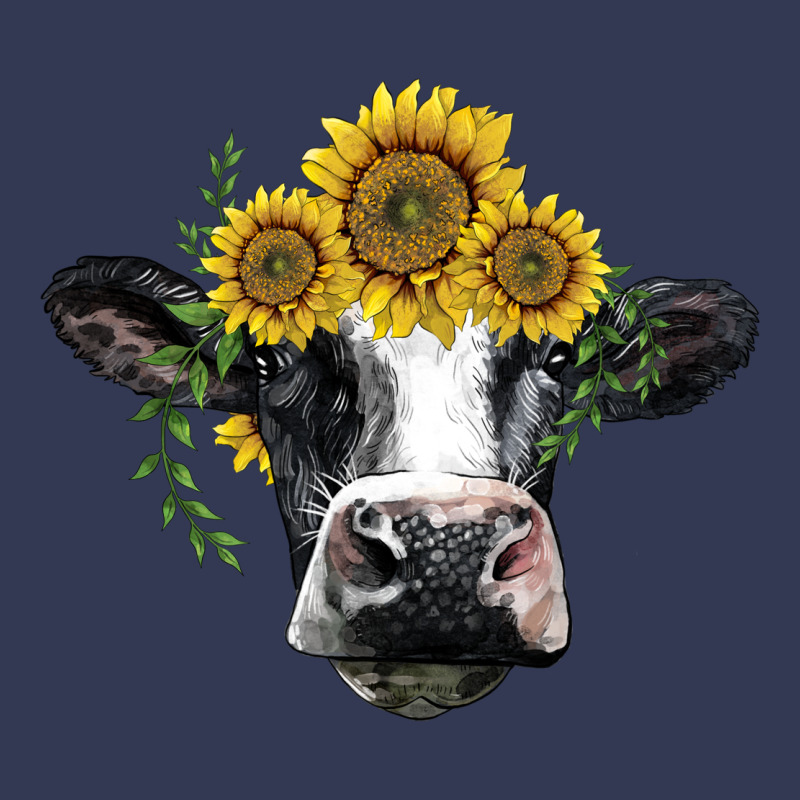 Holstein Cow With Sunflower Heavyweight Hoodie by BarkalooDesign | Teevron
