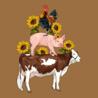 Western Farm Life Cow Pig Rooster With Sunflowers Vintage Tee | Teevron