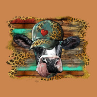 Holstein Cow With Cap And Leopard Background Heavyweight Hoodie | Teevron