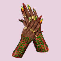 Juneteenth Nail Art With Afro Hand Ladies Tee | Teevron