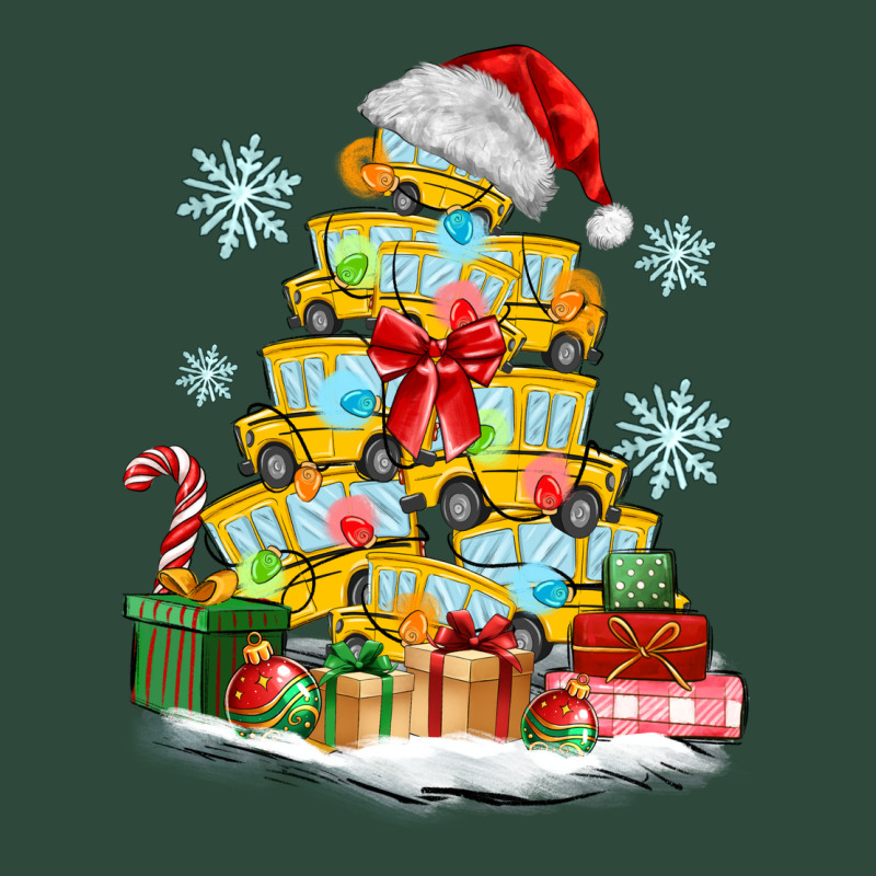 Christmas Tree With School Bus Zipper Hoodie by MaliasSmallBusiness | Teevron