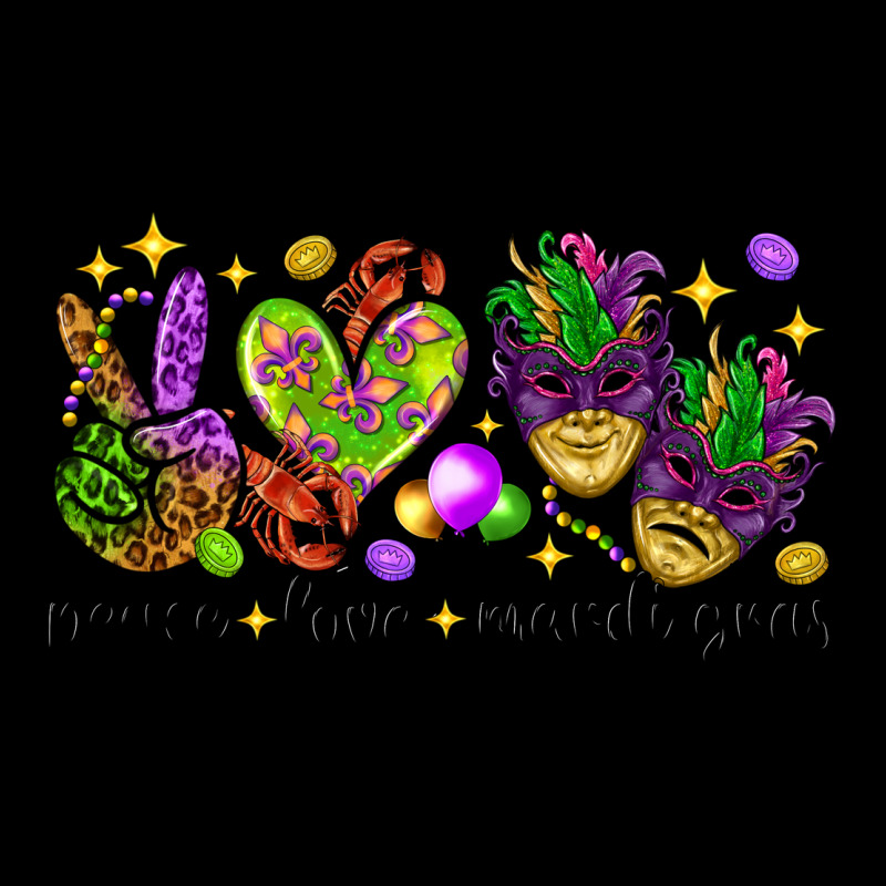 Peace Love Mardi Gras Urban Hoodie by HowdyJamesFarm | Teevron