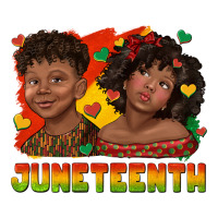 Juneteenth With Afro Black Kids Ladies Tee | Teevron