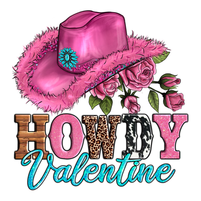 Valentines Day Cowgirl Hat And Howdy Urban Heavy Tee by AdoDesignShop | Teevron