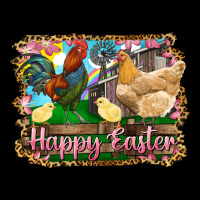 Happy Easter Rooster Chicken And Chick Ladies Tee | Teevron