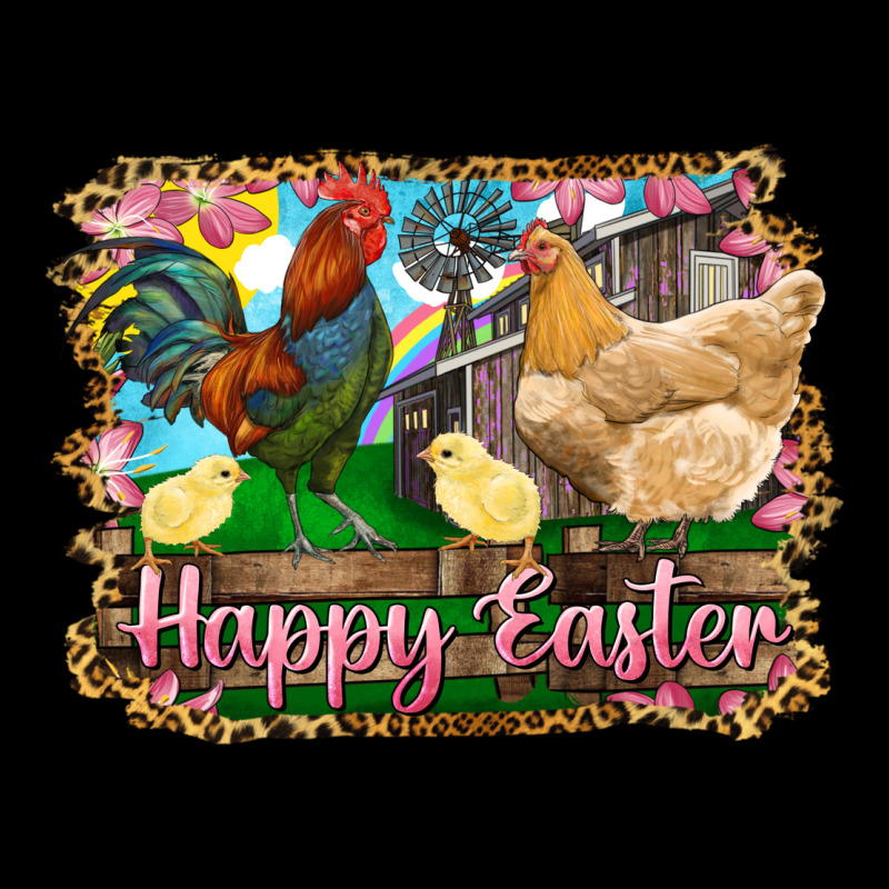 Happy Easter Rooster Chicken And Chick Ladies Tee by RanaPortraitStore | Teevron