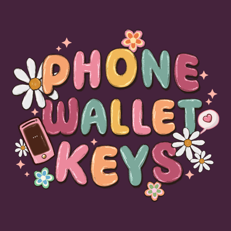 Phone Wallet Keys Long Sleeve Tee by MaliasSmallBusiness | Teevron