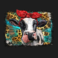 Holstein Cow With Glitter And Leopard Background Heavyweight Hoodie | Teevron