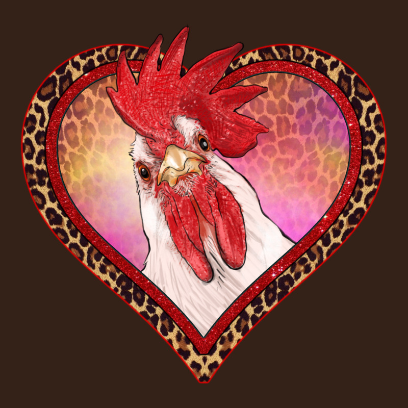 Valentine's Day Rooster With Leopard Heart Heavy Core Tee by RanaPortraitStore | Teevron