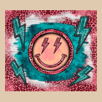 Western Lightning Bolt Smiling Face Turquoise Classic Tee | Teevron