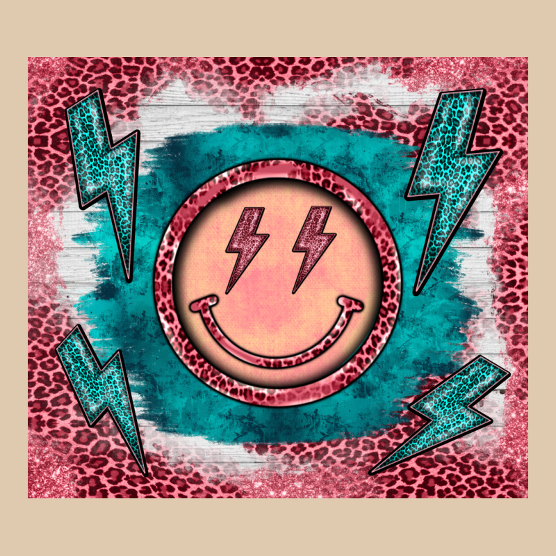 Western Lightning Bolt Smiling Face Turquoise Classic Tee by BarkalooDesign | Teevron