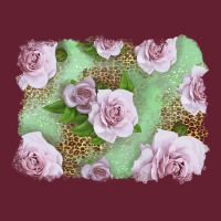 Pink Roses With Leopard Background Classic Tee | Teevron
