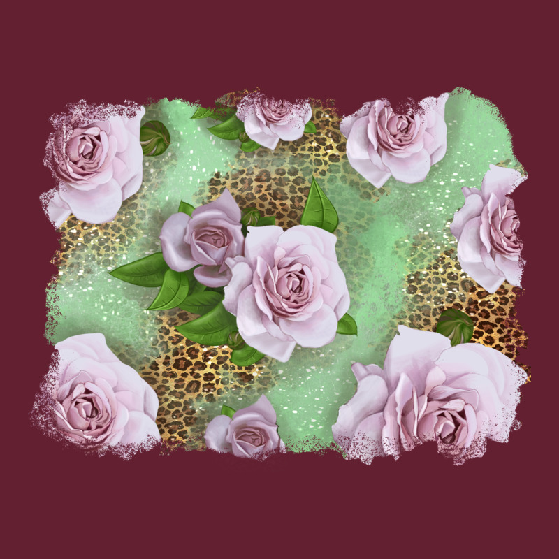 Pink Roses With Leopard Background Classic Tee by LillyAllenDesigns | Teevron
