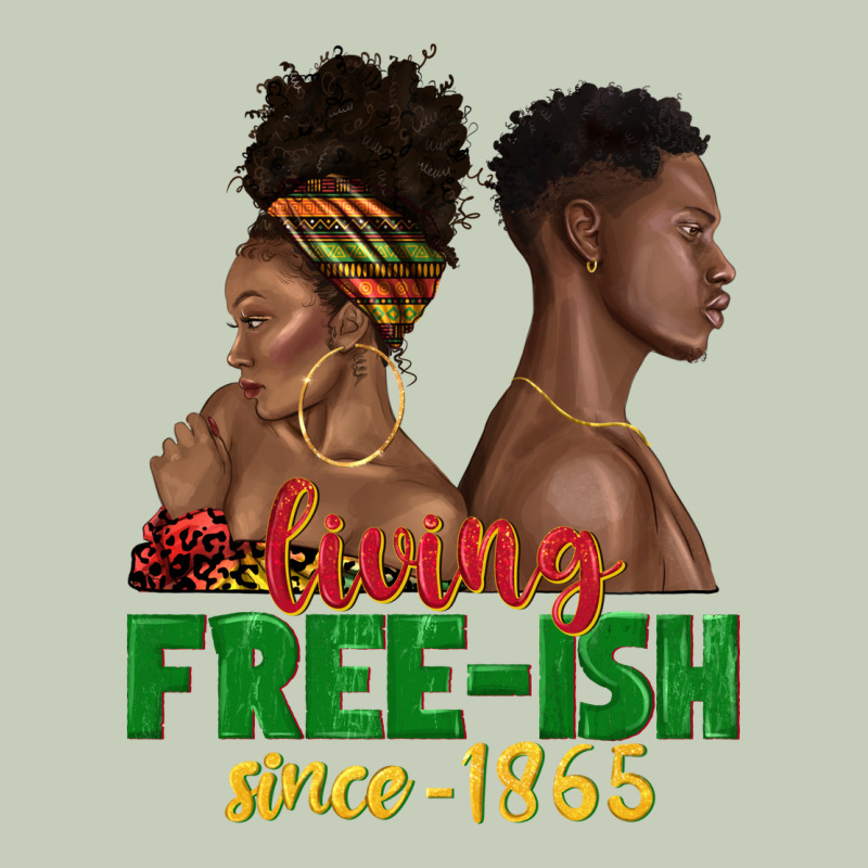 Living Free Ish Since 1865 With Afro Black Woman A Ladies Tee by texasbilliewilder | Teevron