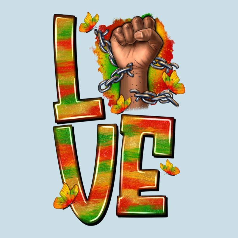 Love Juneteenth With Fist Ladies Tee by texasbilliewilder | Teevron