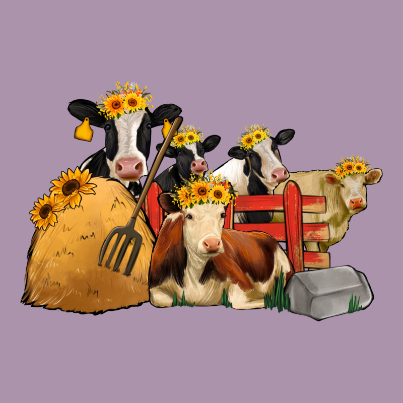 Farm Animals With Sunflower Headbands Heavyweight Hoodie by Jasminsmagicworld | Teevron