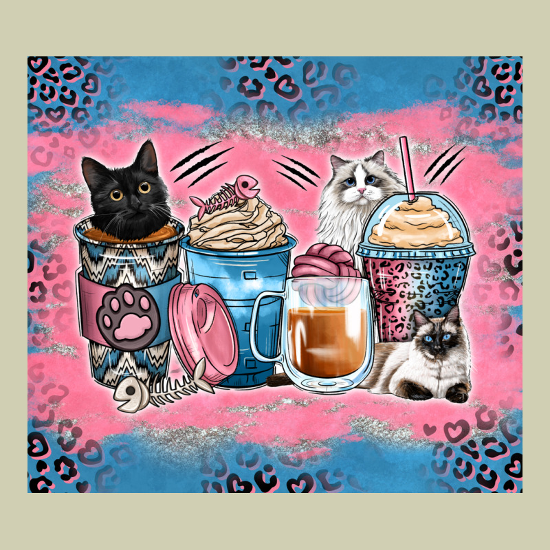 Cat Coffee Cups Heavy Core Tee by Zillion Design Studio | Teevron