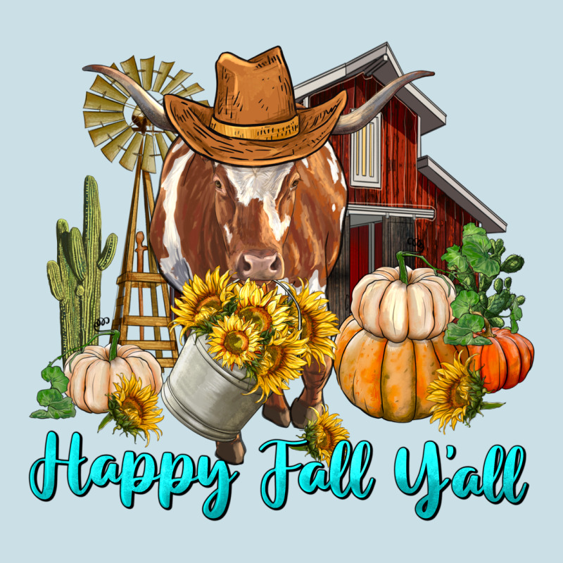 Happy Fall Y'all Longhorn Cow Ladies Tee by RanaPortraitStore | Teevron