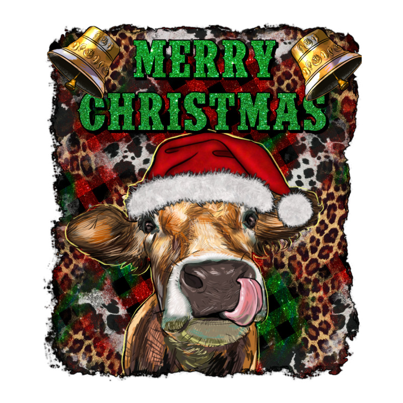 Merry Christmas Heifer With Cowbells Premium Tee by RanaPortraitStore | Teevron