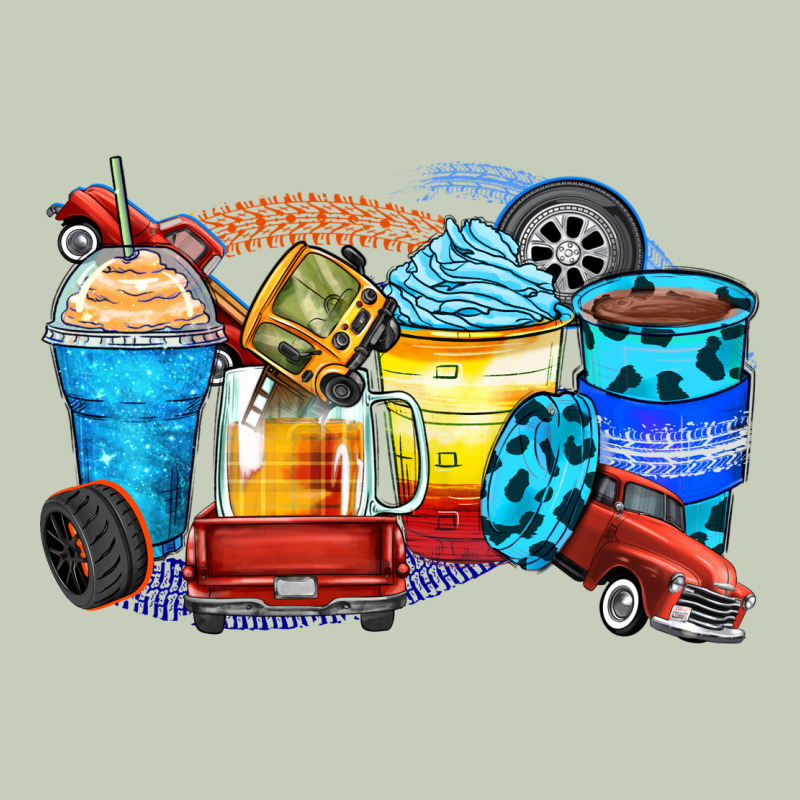 Truck Coffee Cups Ladies Tee by Zillion Design Studio | Teevron