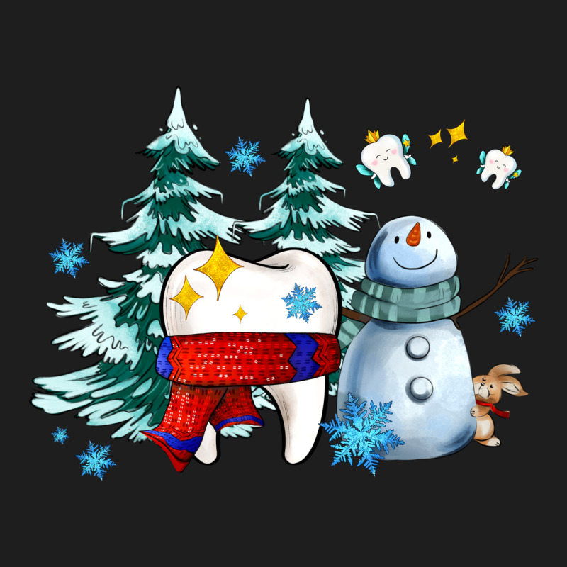 Dental Christmas Teeth And Winter With Snowman Classic Tee by AdoDesignShop | Teevron