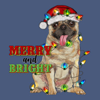 Merry And Bright Pug Vintage Hoodie | Teevron